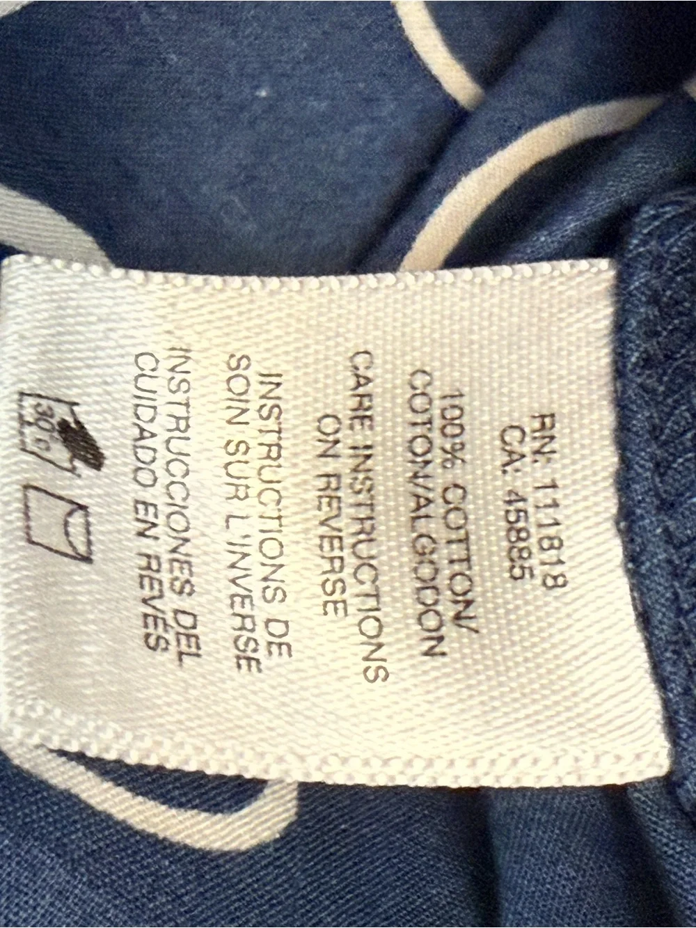 Michael Kors Navy Tunic with Cream Circle Motif